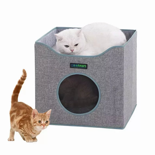 JESPET Foldable Cat Condo Bed