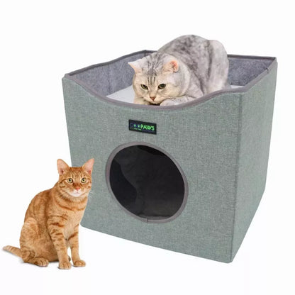 JESPET Foldable Cat Condo Bed