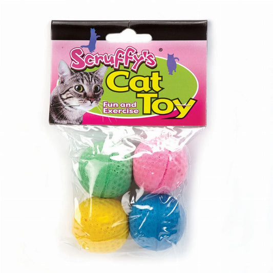 Scruffy's Kitty Sponge Balls 4Pk