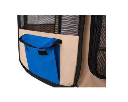 Armarkat PP001B-M Portable Pet Playpen In Blue and BGE Combo