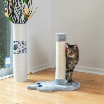 Real Wood Mouse Shape Cat Scratcher Toy, Kitty Sisal Post