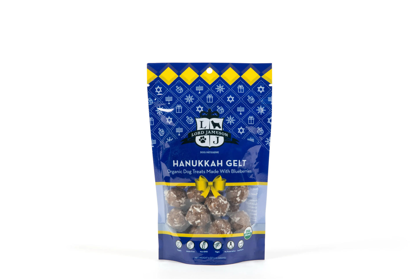 Lord Jameson Hanukkah Gelt Organic Soft & Chewy Dog Treats 6oz