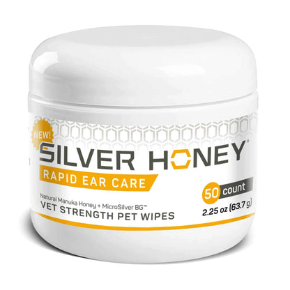 Silver Honey® Rapid Ear Care Vet Strength Pet Wipes 50ct