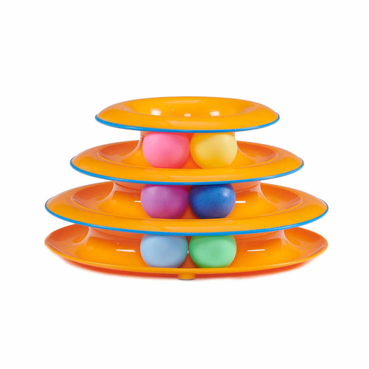 Catstages Tower of Tracks Interactive Cat Toy Multicolor 3-Tier