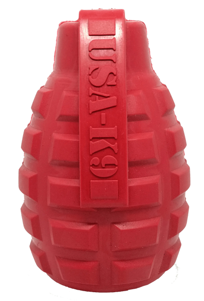 USA-K9 Grenade Durable Rubber Chew Toy & Treat Dispenser